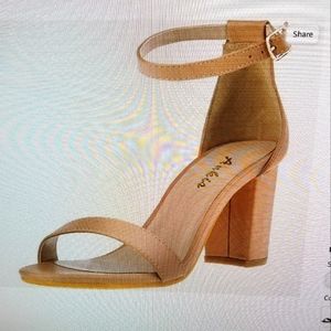 ANKIS ANKLE STRAP OPEN TOE CHUNKY HEEL sandal wedding casual shoe